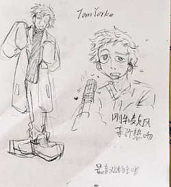 画的可爱小桶(Tom Yorke)